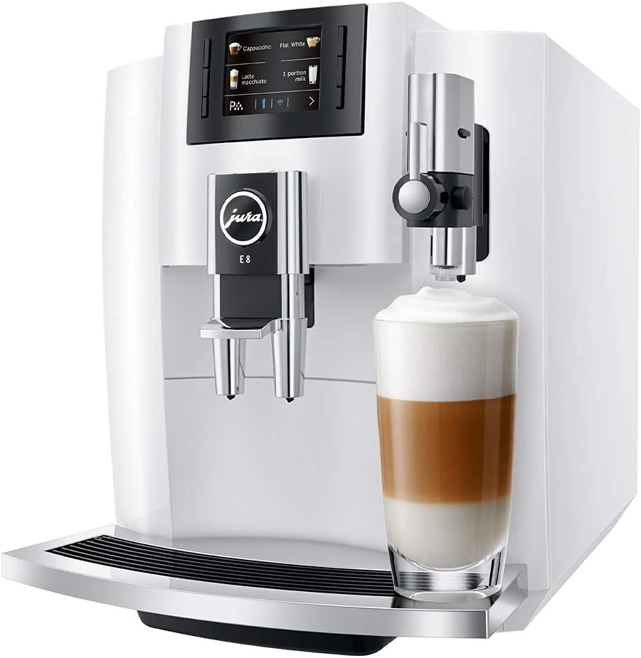 Jura E8 Piano White Automatic Coffee Machine