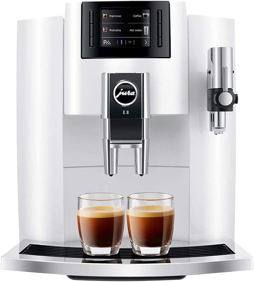 Jura E8 Piano White Automatic Coffee Machine