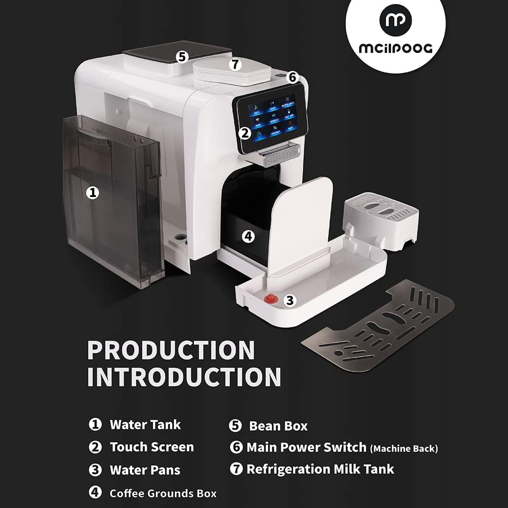 Auburn Ag Products LLC App Control Automatic Espresso Machine (White)